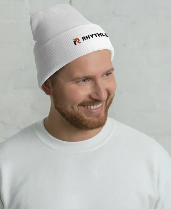 Cuffed Beanie (White) - Image 2