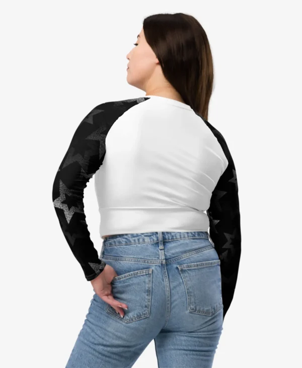 long-sleeve crop top (black) - Image 4