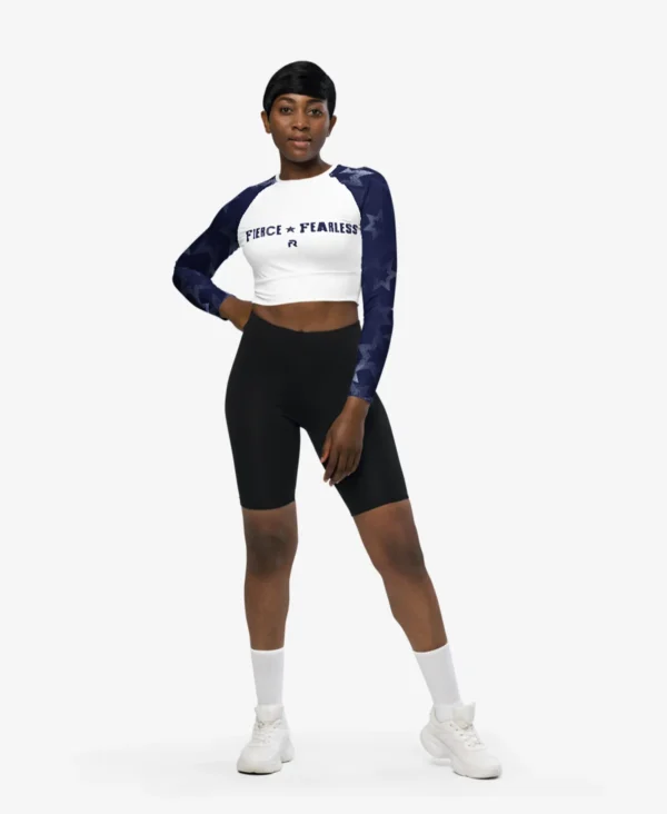 Long-sleeve crop top (navy) - Image 4