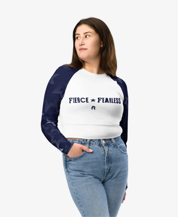 Long-sleeve crop top (navy) - Image 3