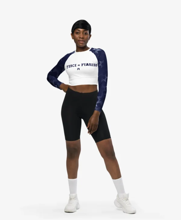 Long-sleeve crop top (navy) - Image 2